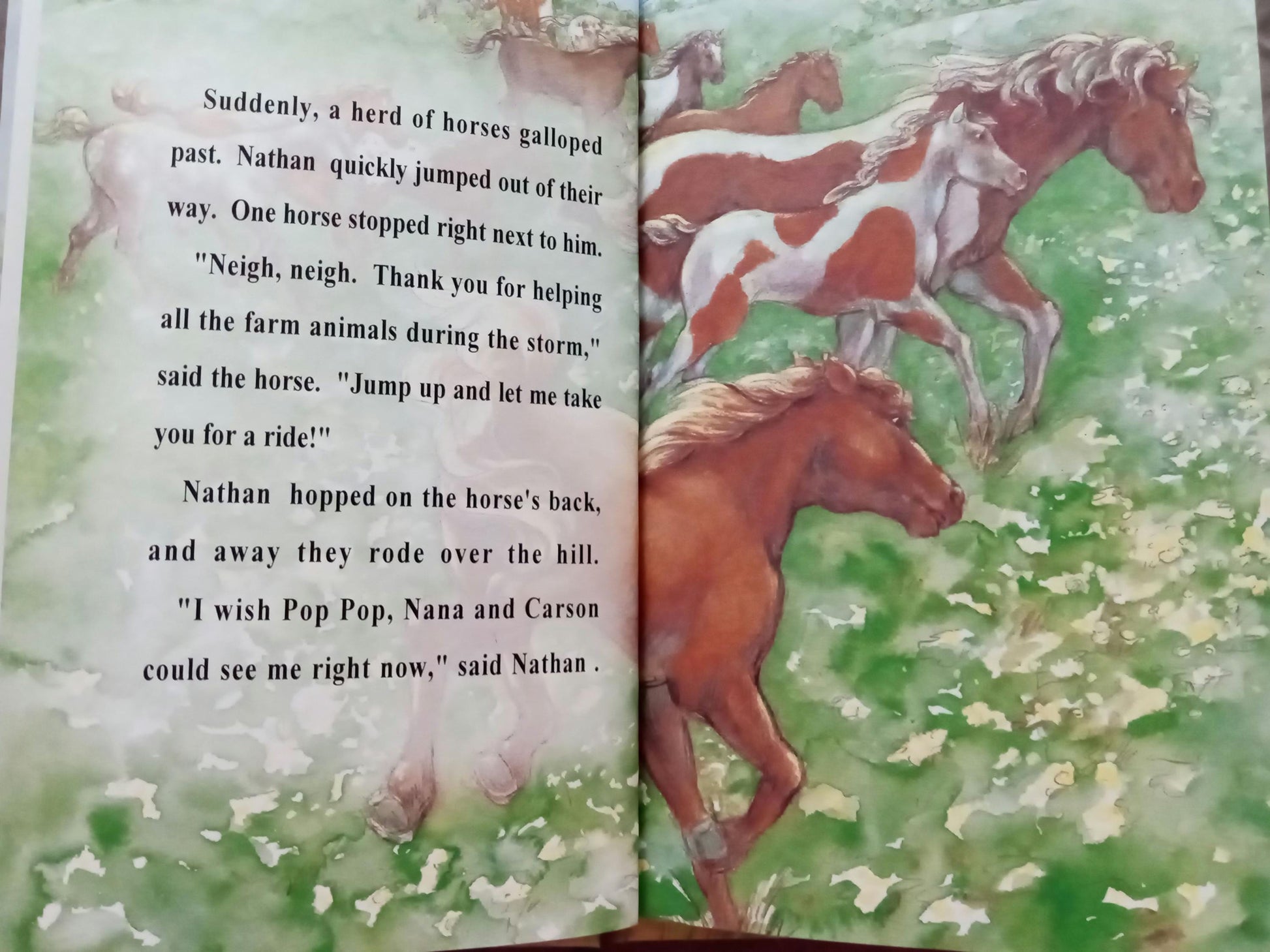 Personalized Farm Animals sample page 7 horses