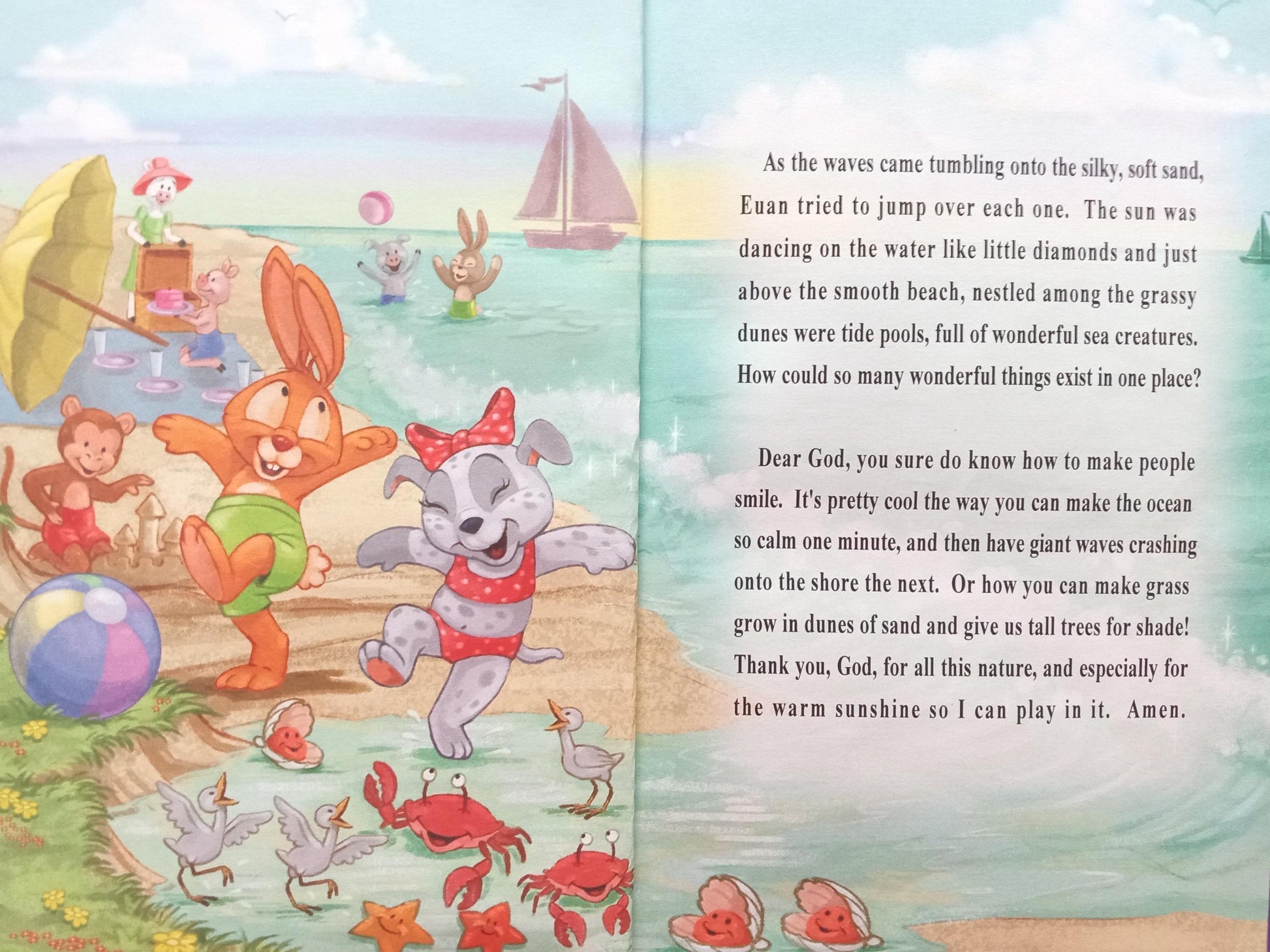 God Loves Me Personalized Book sample page prayer 3