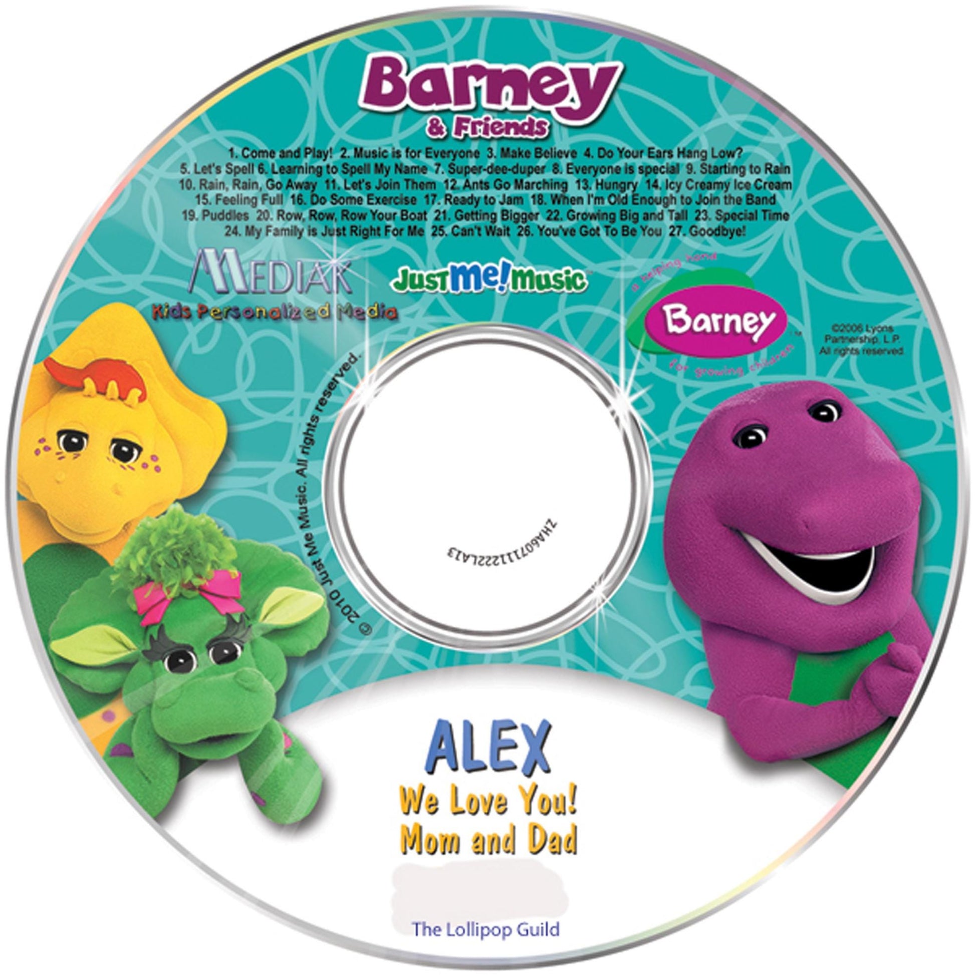 Barney & Friends Personalized Music CD