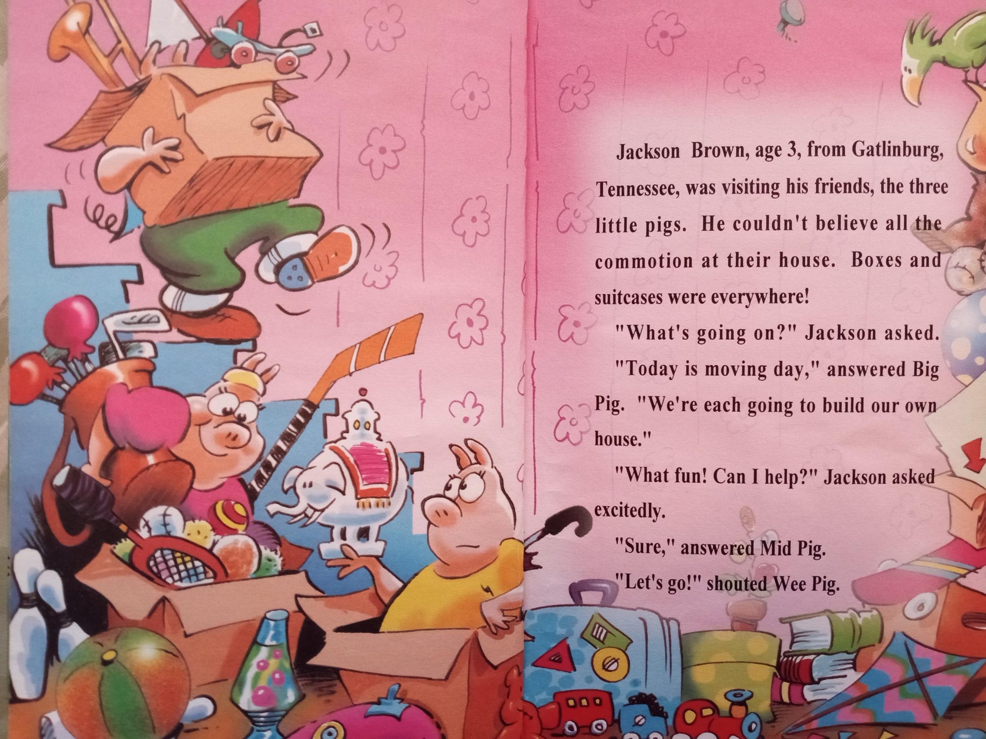 Personalized Book Three Little Pigs Page 1