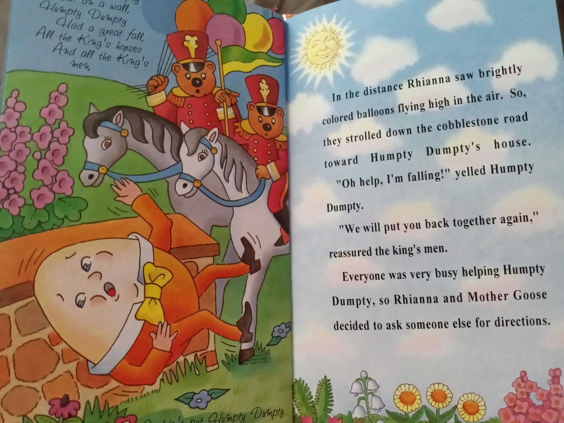 Mother Goose Personalized Book sample page 4 Humpty Dumpty