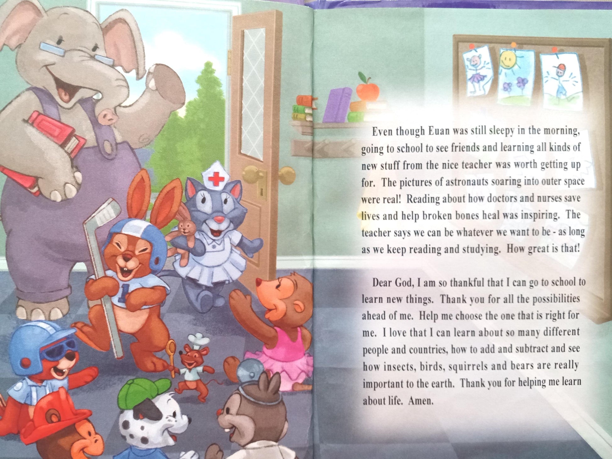 God Loves Me Personalized Book sample page prayer 1