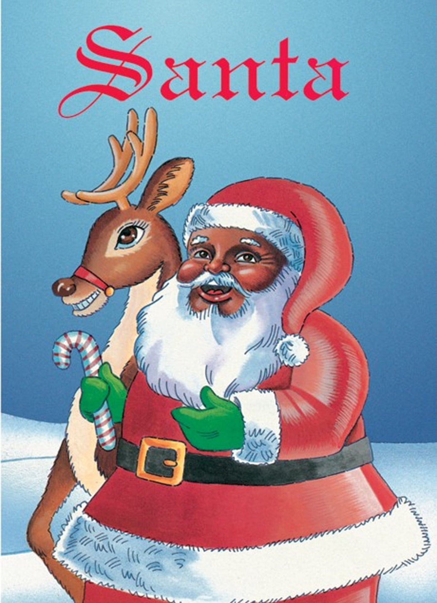 African American Santa Personalized Book - The Lollipop Guild