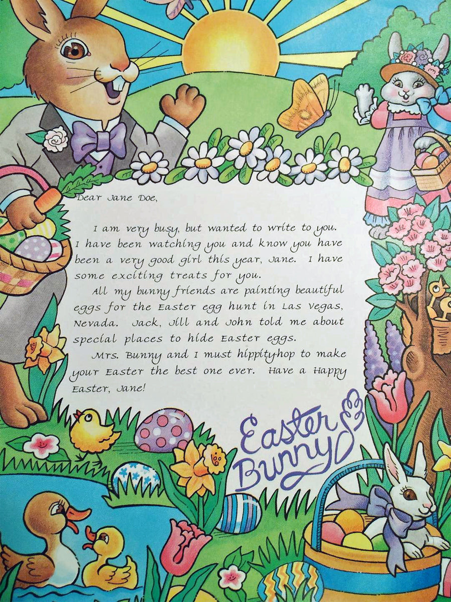 Personalized Letter from the Easter Bunny - The Lollipop Guild