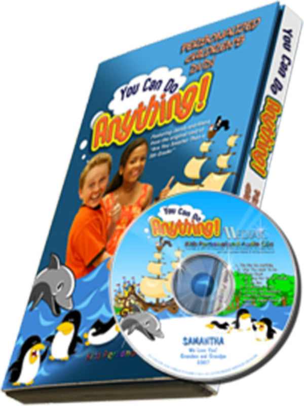 Educational personalized video dvd titled 'You Can Do Anything!'