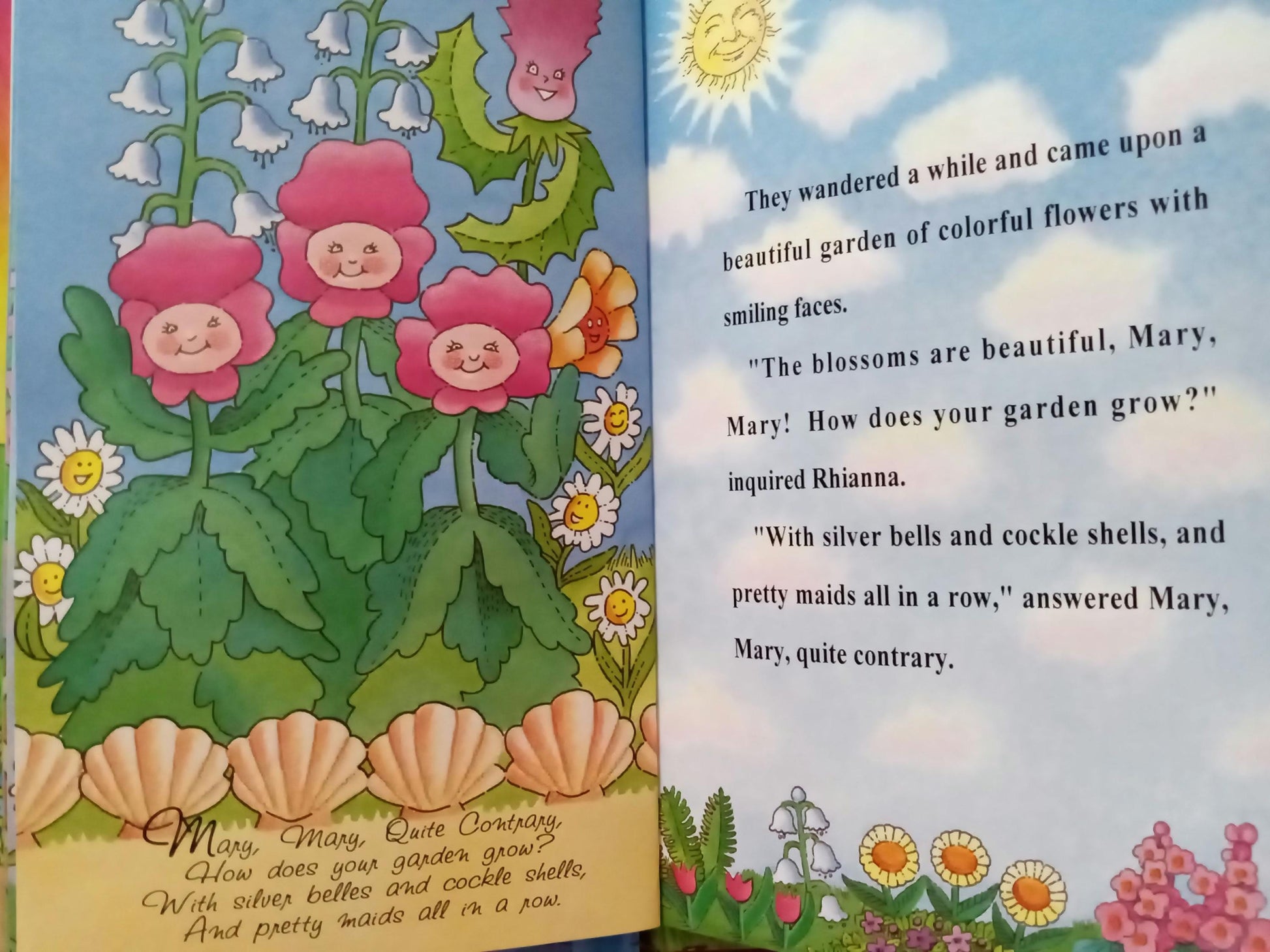 Mother Goose Personalized Book sample page 6 Mary Mary Quite Contrary