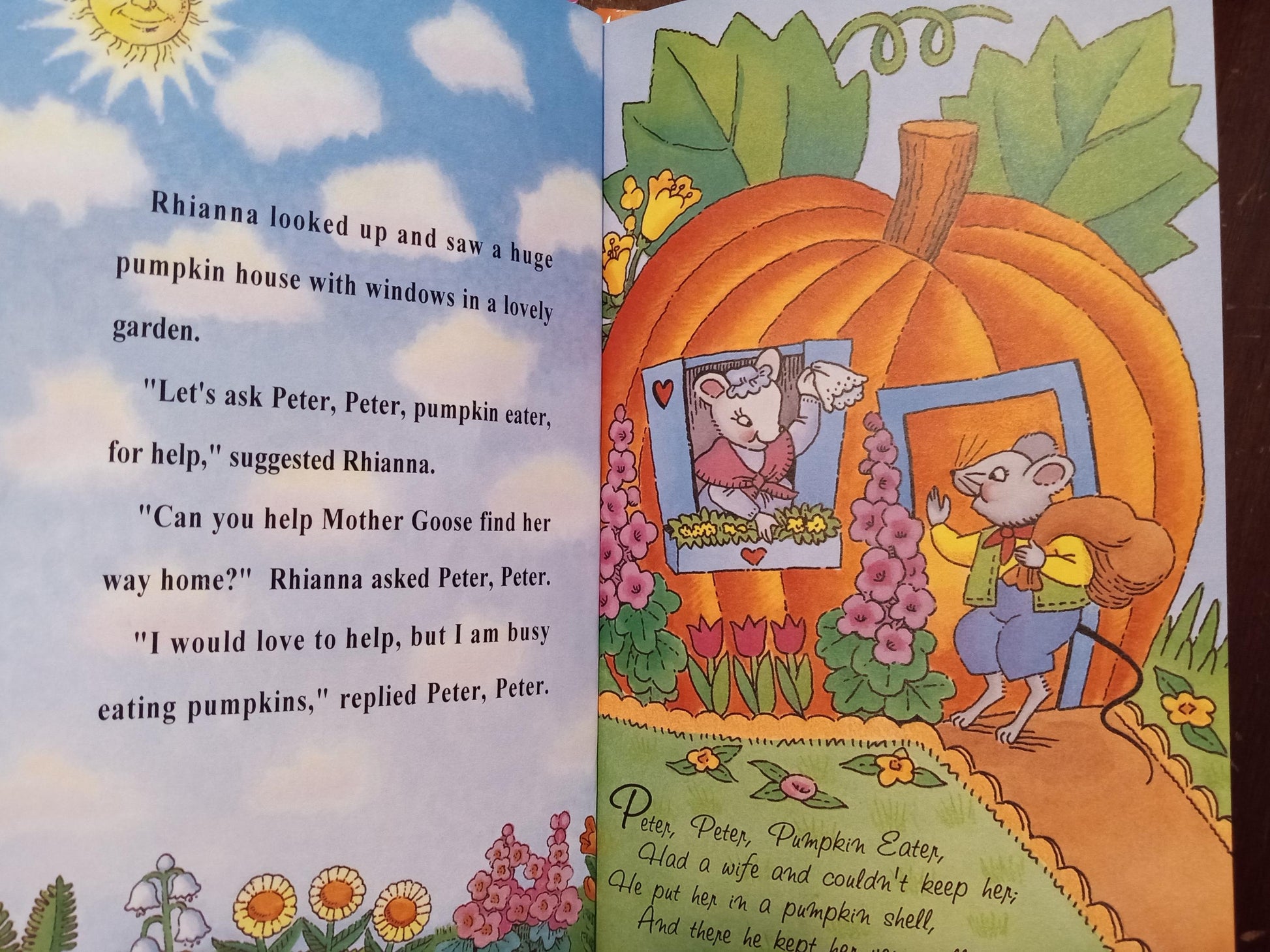 Mother Goose Personalized Book sample page 8 Peter Peter Pumpkin Eater