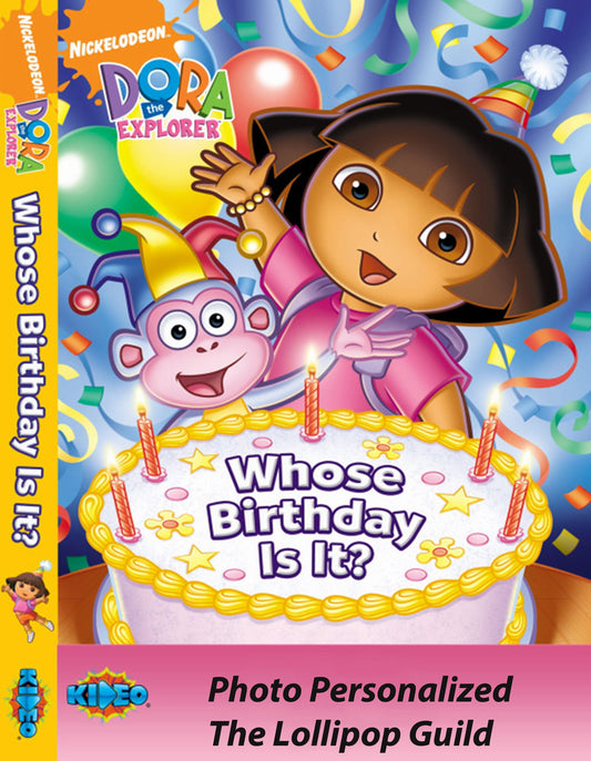 Photo Personalized Birthday cartoon DVD Dora the Explorer birthday featuring your child