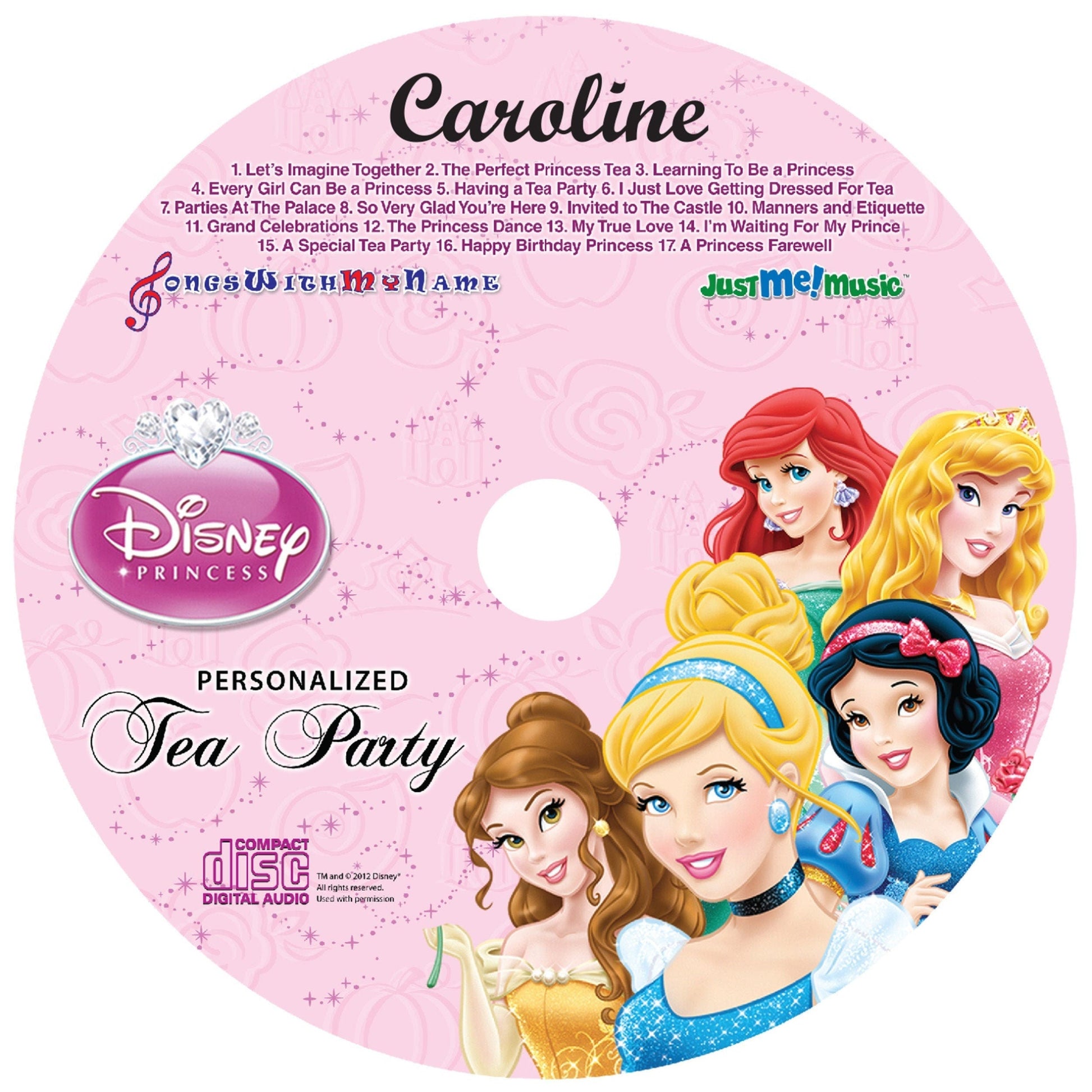 Disney Princesses Personalized Music Tea Party