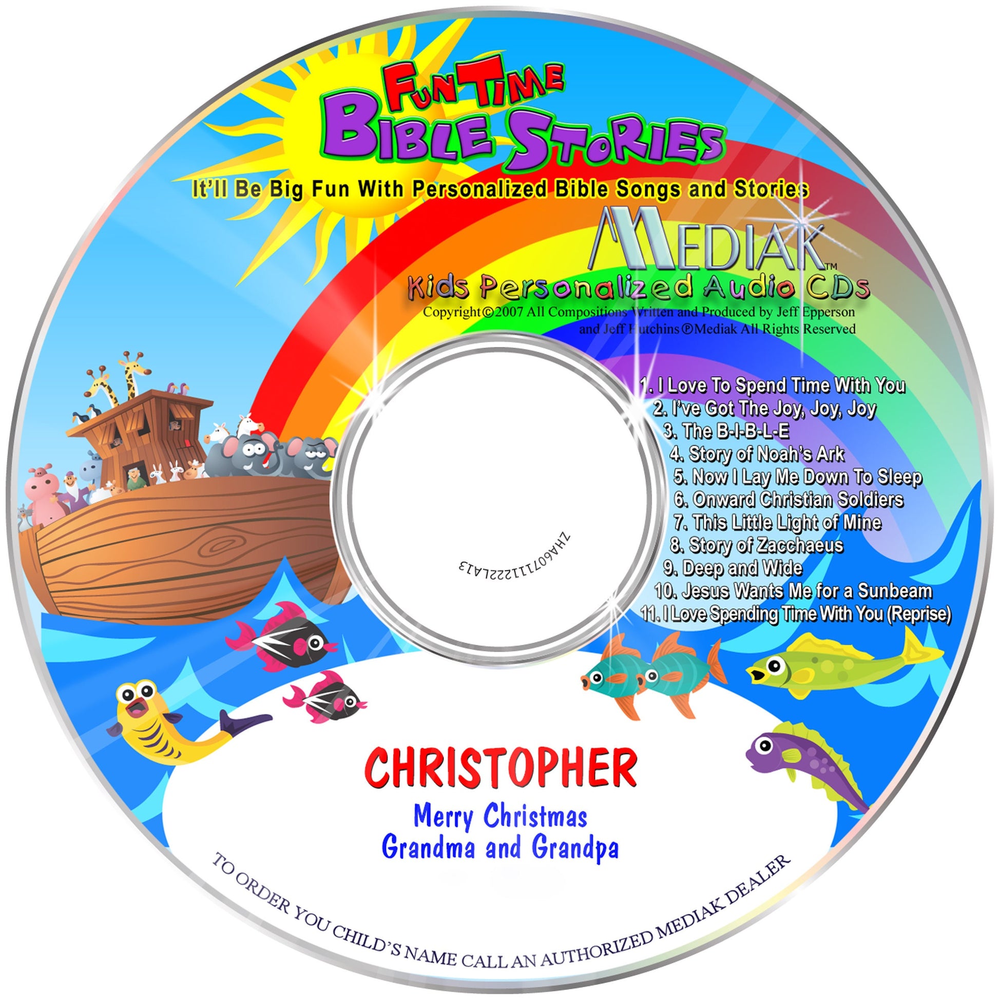 Fun Time Bible Stories Personalized Music CD
