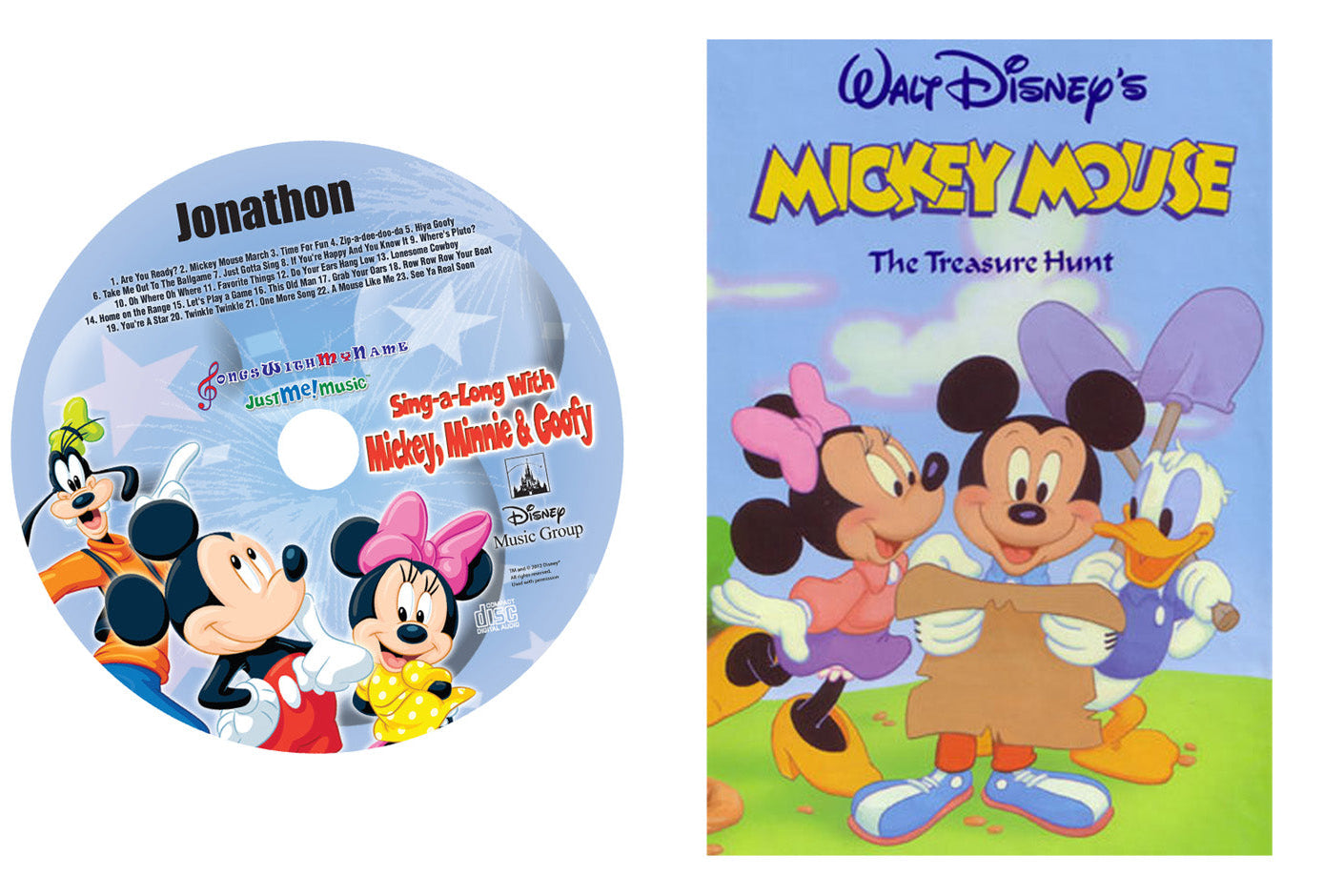 Personalized MIckey Mouse Music and book with child's name combo savings