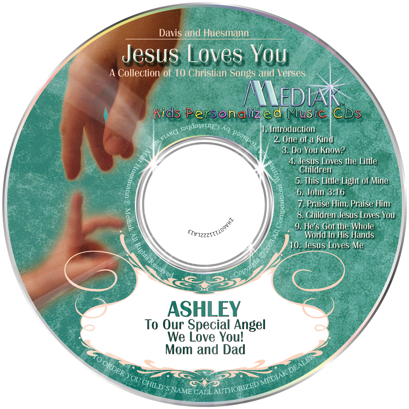 Personalized 
'Jesus Loves You' Praise  Music with child's name - The Lollipop Guild