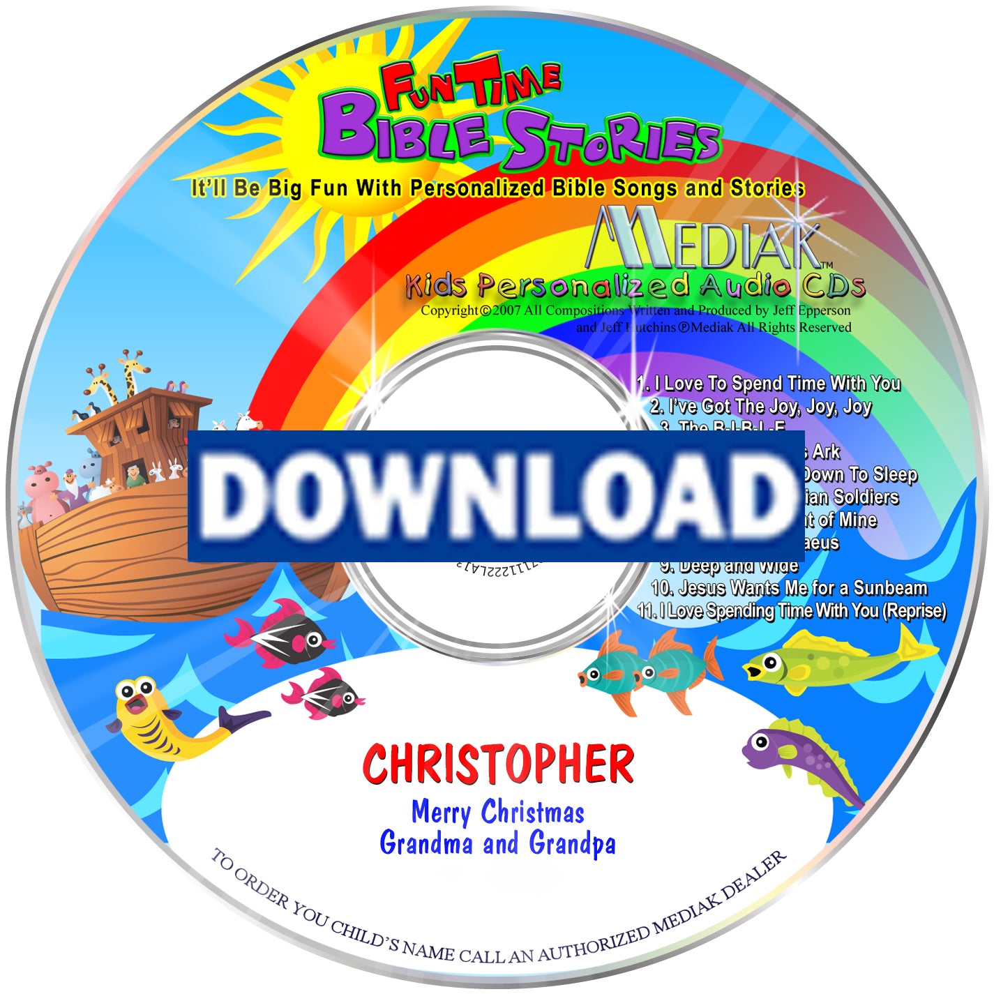 Personalized Children's Bible stories music digital Download MP3 - The Lollipop Guild