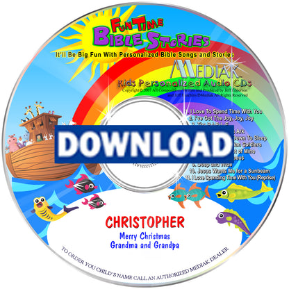 Personalized Children's Bible stories music digital Download MP3 - The Lollipop Guild