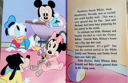 Disney-themed baby announcement personalized book - The Lollipop Guild