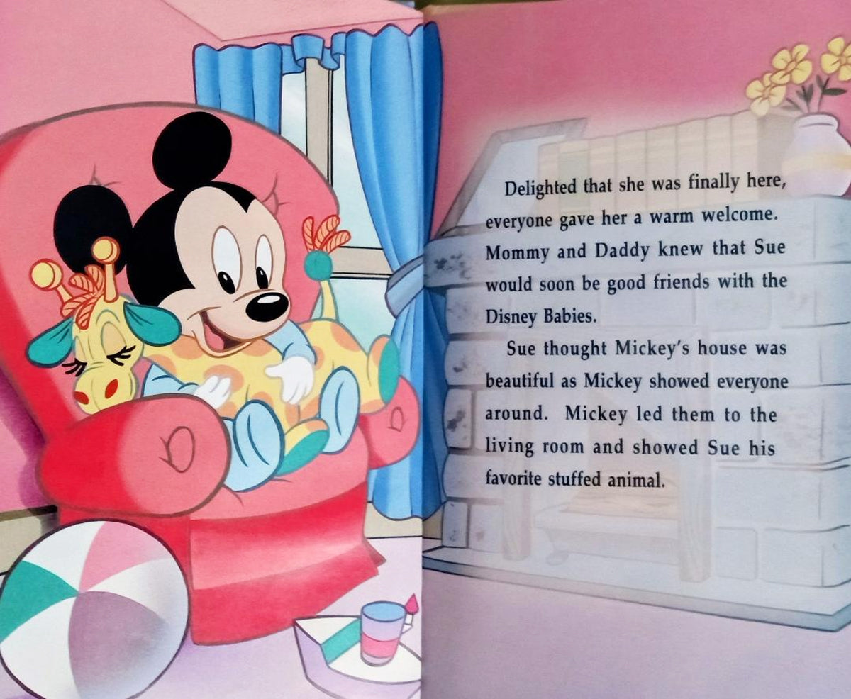 Personalized Disney Baby book with Mickey welcome baby home - The Lollipop Guild