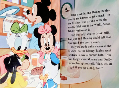 Personalized Disney Baby book snack time with Mickey, Minnie, Goofy, Donald and Daisy - The Lollipop Guild