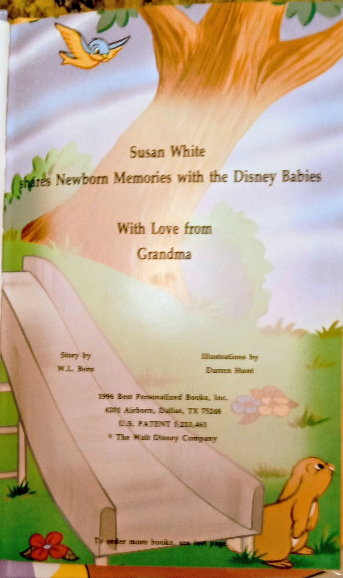 Disney Babies Personalized Book cover page - The Lollipop Guild