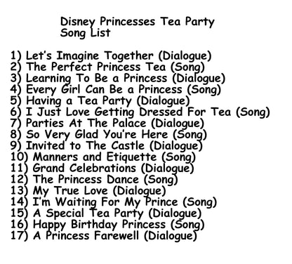 Disney Princesses™  Personalized Tea Party CD or CD + Digital Combo- The Princesses Sing Your Child's Name 60 times