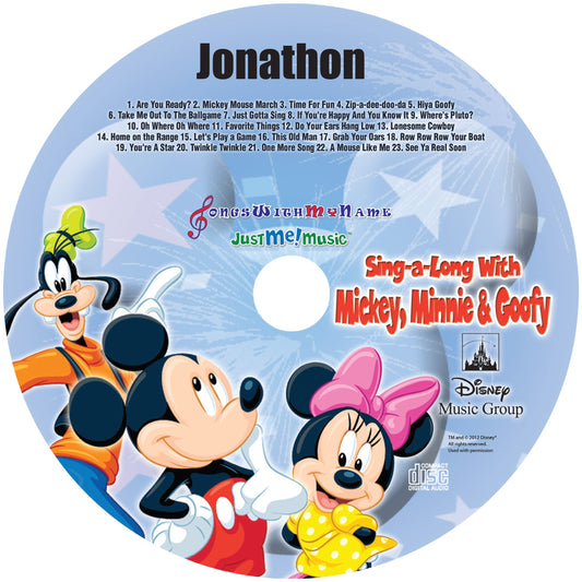 Mickey, Minnie & Goofy Personalized Music for kids Disney characters sing your child's name - The Lollipop Guild