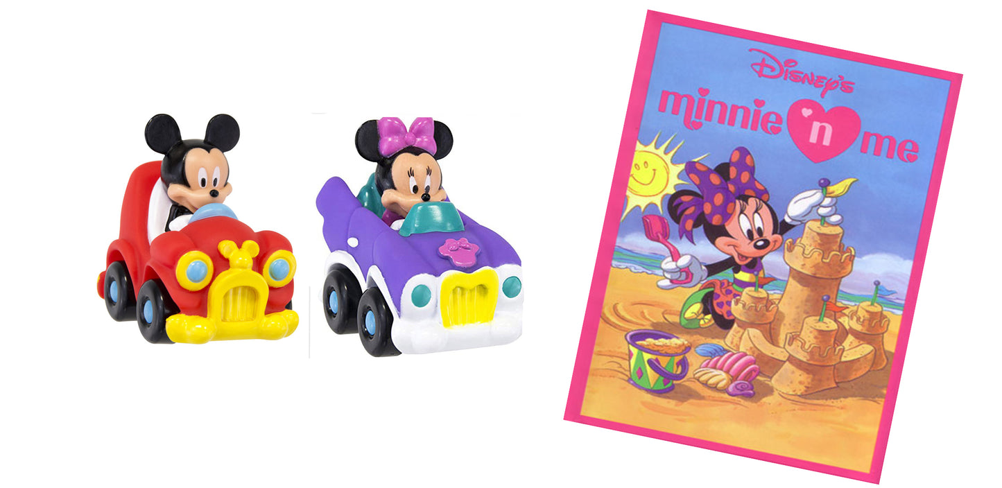 Minnie™ n Me Personalized Book 9"x6" and 2 - 3 inch Push Cars - The Lollipop Guild