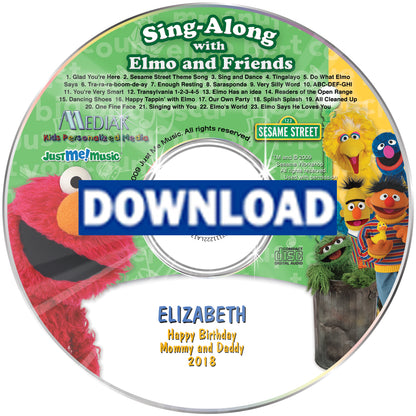 Personalized Elmo music digital MP3 download - The Lollipop Guild
