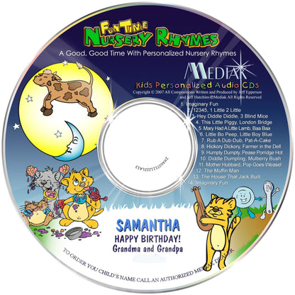 Nursery Rhymes Personalized Music CD - The Lollipop Guild