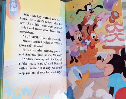 Surprise Birthday Party with Goofy, Pluto, Minnie, Donald, Mickey and child's name personalized book - The Lollipop Guild